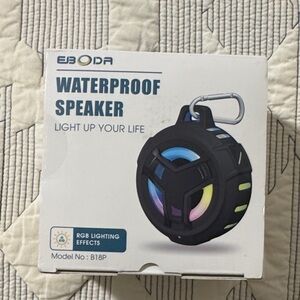 Waterproof Speaker - Black with RGB Lighting NEW